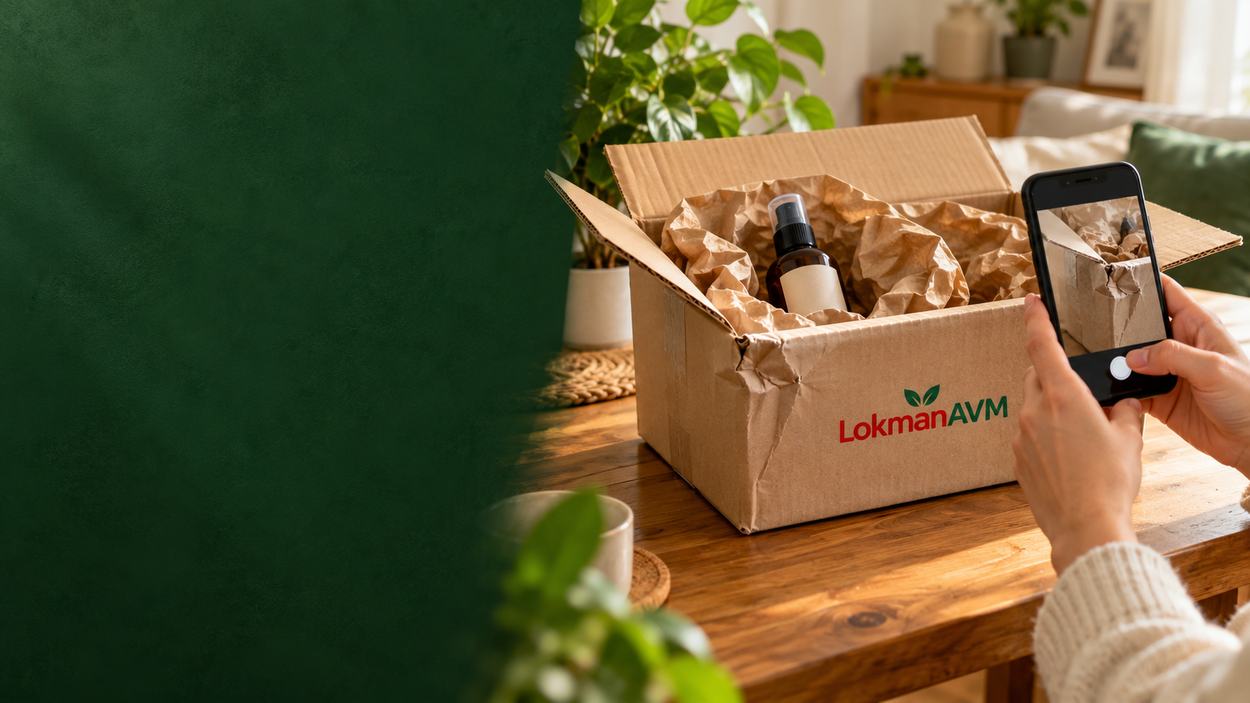 LokmanAVM paketindeki hasarın fotoğrafla kayıt altına alınması