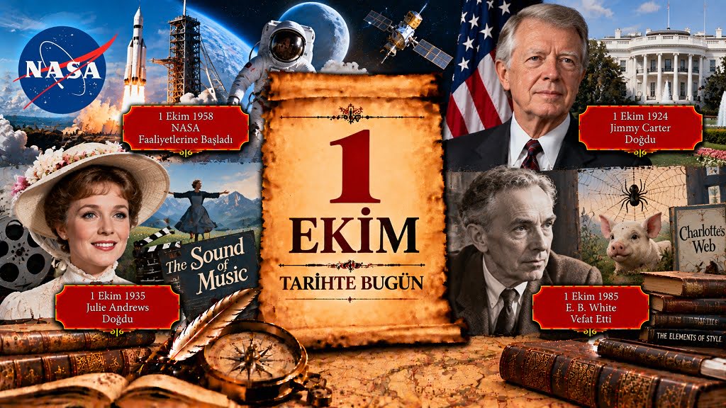 1 Ekim Tarihte Bugün - Önemli Olaylar, Doğanlar ve Vefat Edenler