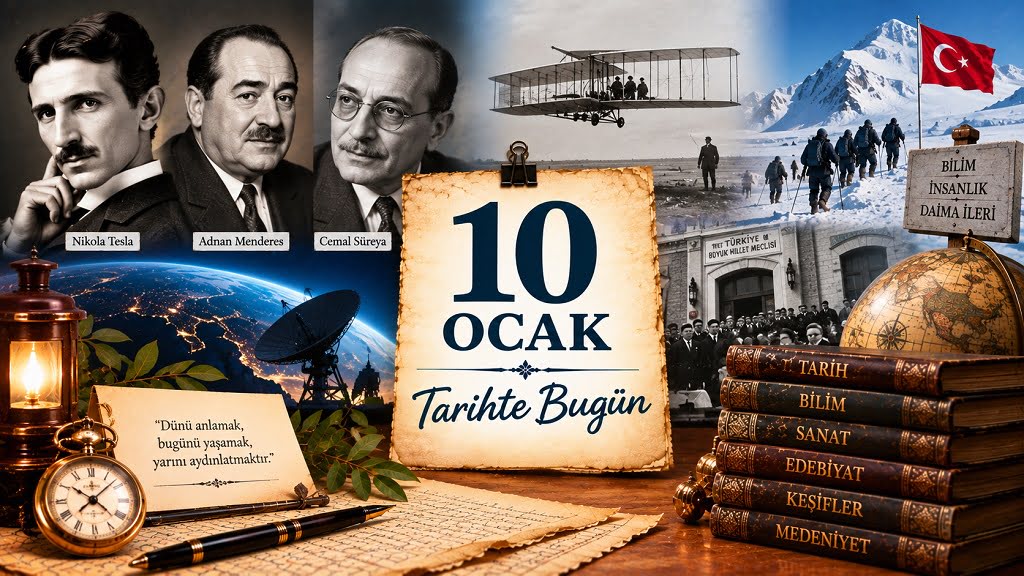 10 Ocak Tarihte Bugün - Önemli Olaylar, Doğanlar ve Vefat Edenler