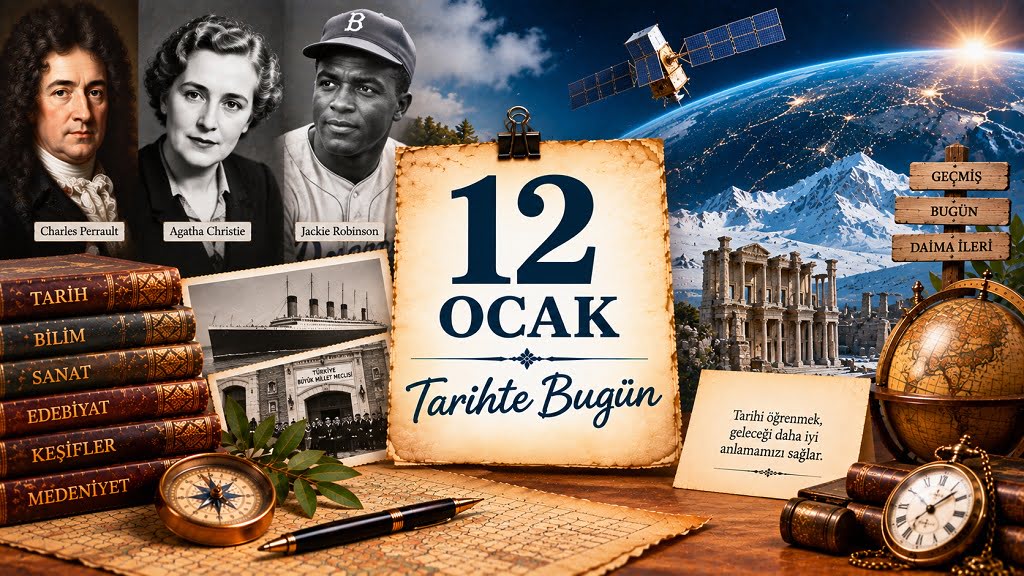 12 Ocak Tarihte Bugün - Önemli Olaylar, Doğanlar ve Vefat Edenler