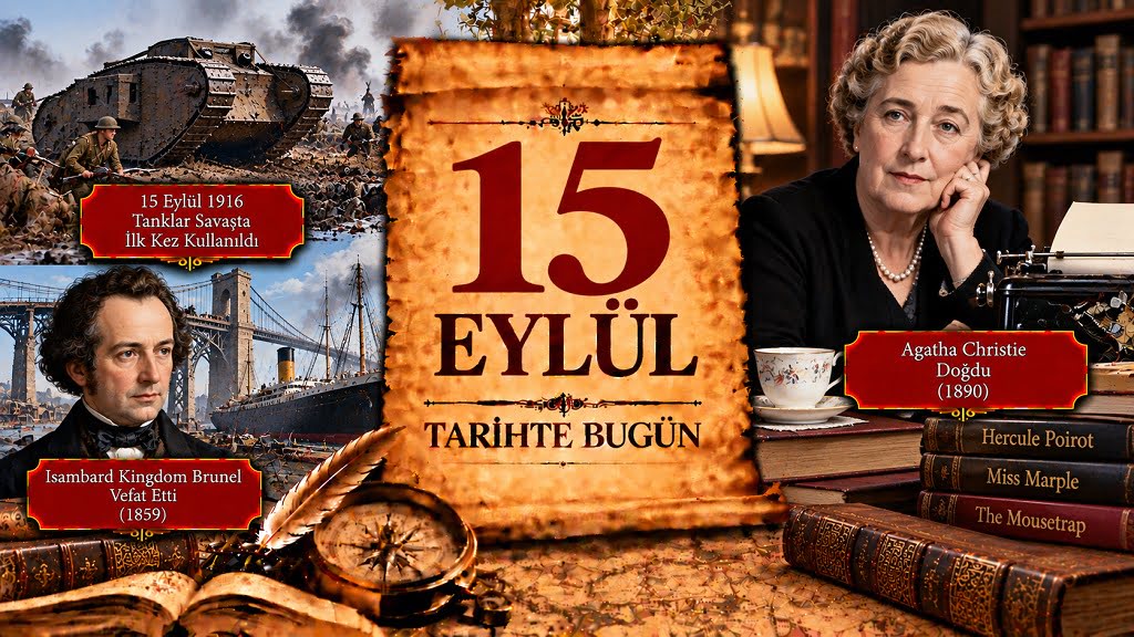 15 Eylül Tarihte Bugün - Önemli Olaylar, Doğanlar ve Vefat Edenler