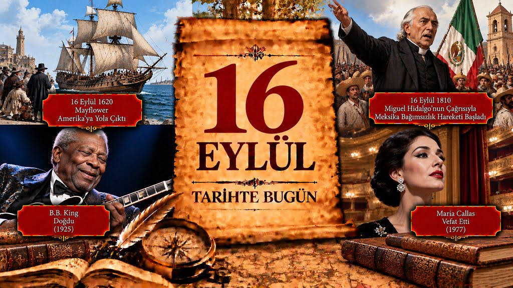 16 Eylül Tarihte Bugün - Önemli Olaylar, Doğanlar ve Vefat Edenler