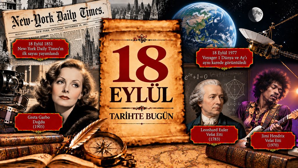 18 Eylül Tarihte Bugün - Önemli Olaylar, Doğanlar ve Vefat Edenler