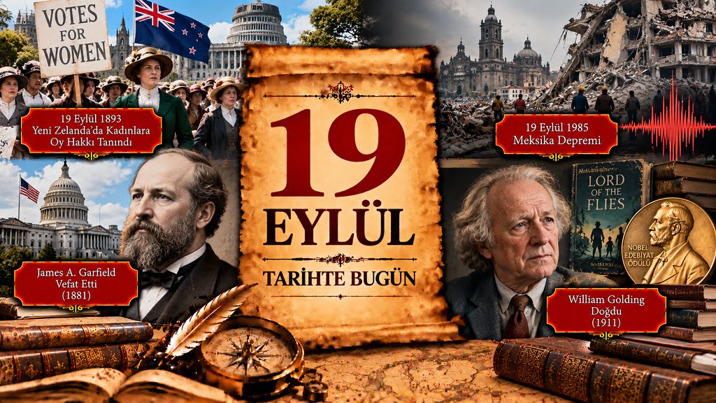 19 Eylül Tarihte Bugün - Önemli Olaylar, Doğanlar ve Vefat Edenler