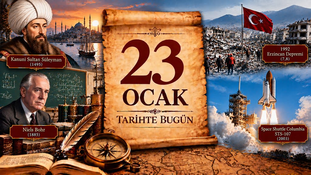 23 Ocak Tarihte Bugün - Önemli Olaylar, Doğanlar ve Vefat Edenler