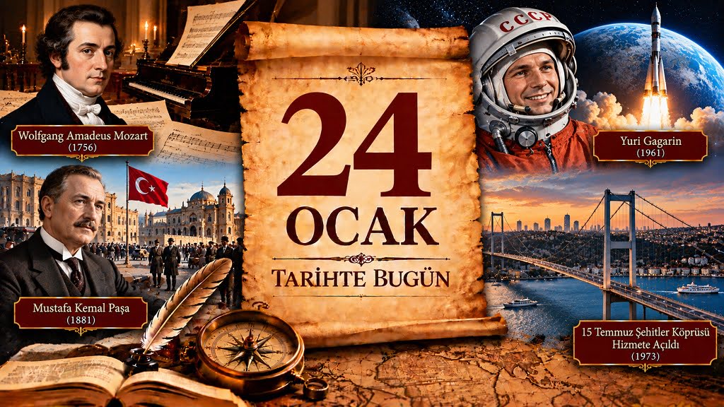24 Ocak Tarihte Bugün 24 Ocak Tarihte Bugün - Önemli Olaylar, Doğanlar ve Vefat Edenler