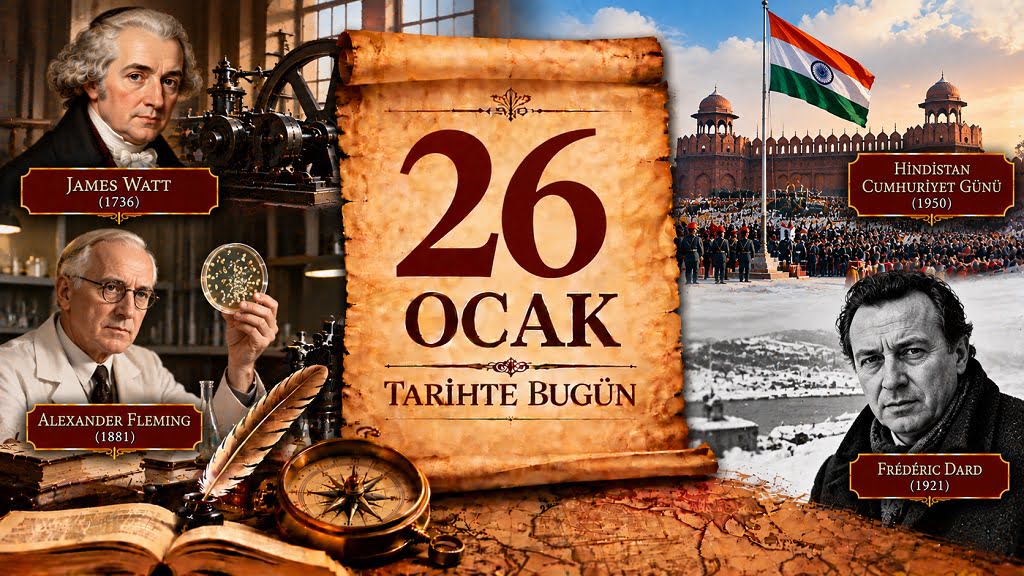 26 Ocak Tarihte Bugün - Önemli Olaylar, Doğanlar ve Vefat Edenler