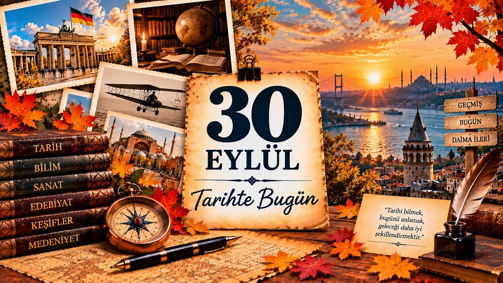 30 Eylül Tarihte Bugün - Önemli Olaylar, Doğanlar ve Vefat Edenler