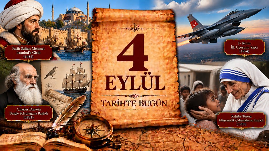 4 Eylül Tarihte Bugün - Önemli Olaylar, Doğanlar ve Vefat Edenler