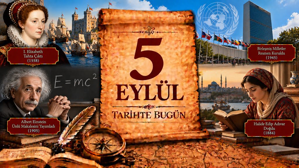5 Eylül Tarihte Bugün - Önemli Olaylar, Doğanlar ve Vefat Edenler