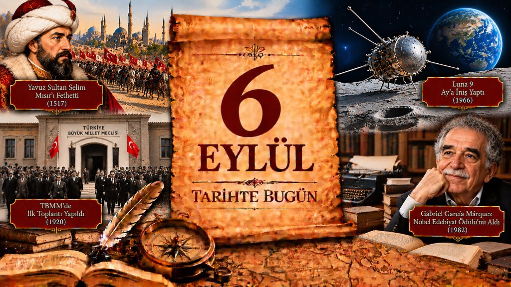 6 Eylül Tarihte Bugün - Önemli Olaylar, Doğanlar ve Vefat Edenler