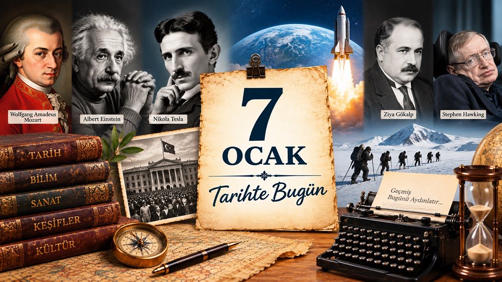 7 Ocak Tarihte Bugün - Önemli Olaylar, Doğanlar ve Vefat Edenler