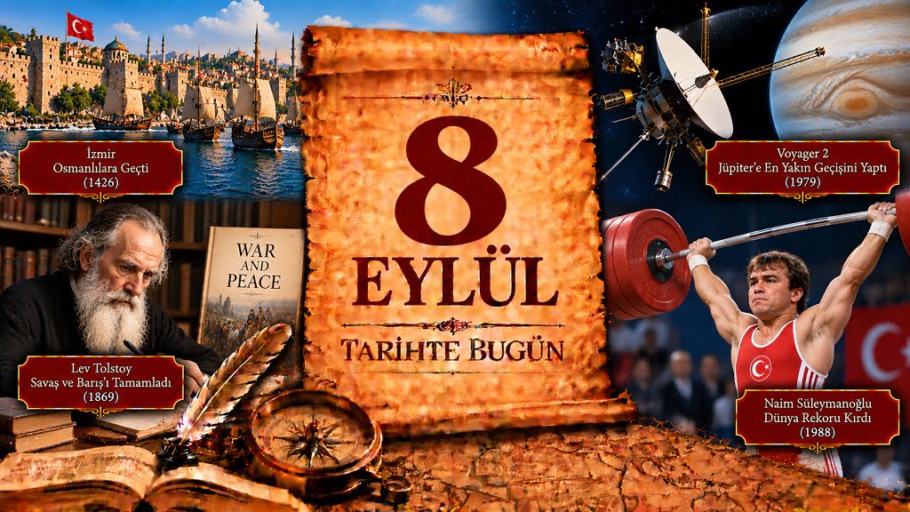 8 Eylül Tarihte Bugün - Önemli Olaylar, Doğanlar ve Vefat Edenler