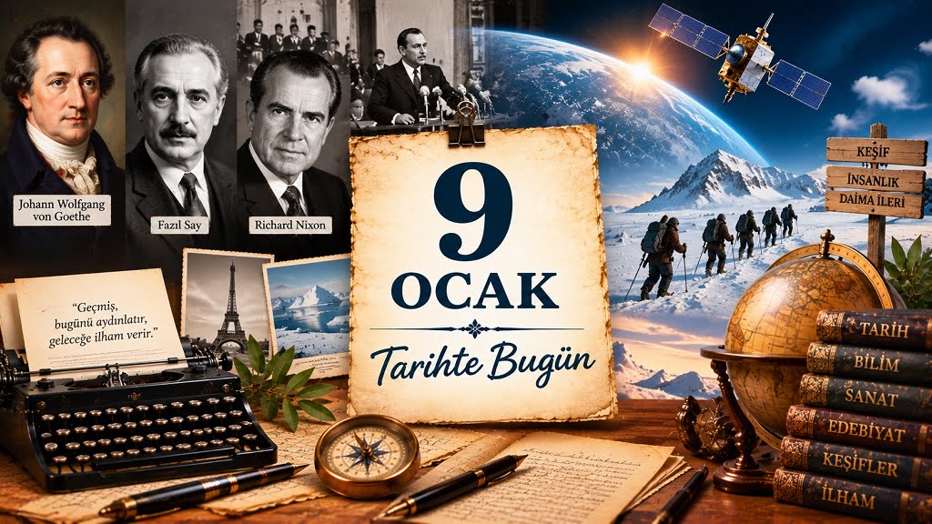 9 Ocak Tarihte Bugün - Önemli Olaylar, Doğanlar ve Vefat Edenler