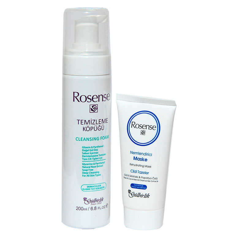 ROSENSE YÜZ TEMİZLEME SETİ - MASKE & TEMİZLEME KÖPÜĞÜ 