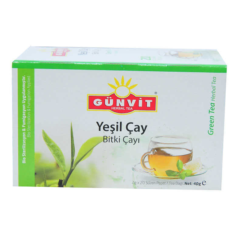 GÜNVİT YEŞİL ÇAY BİTKİ ÇAYI 20 SÜZEN PŞT