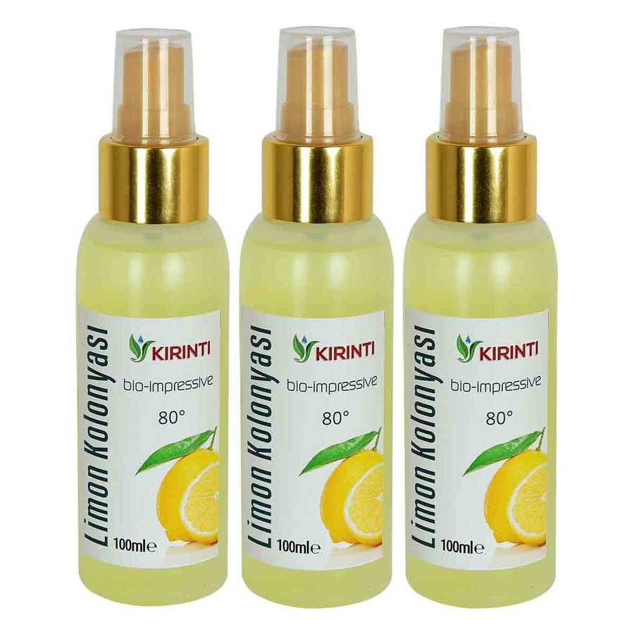 KIRINTI LİMON KOLONYASI 80 DERECE SPREY 3 X 100 ML