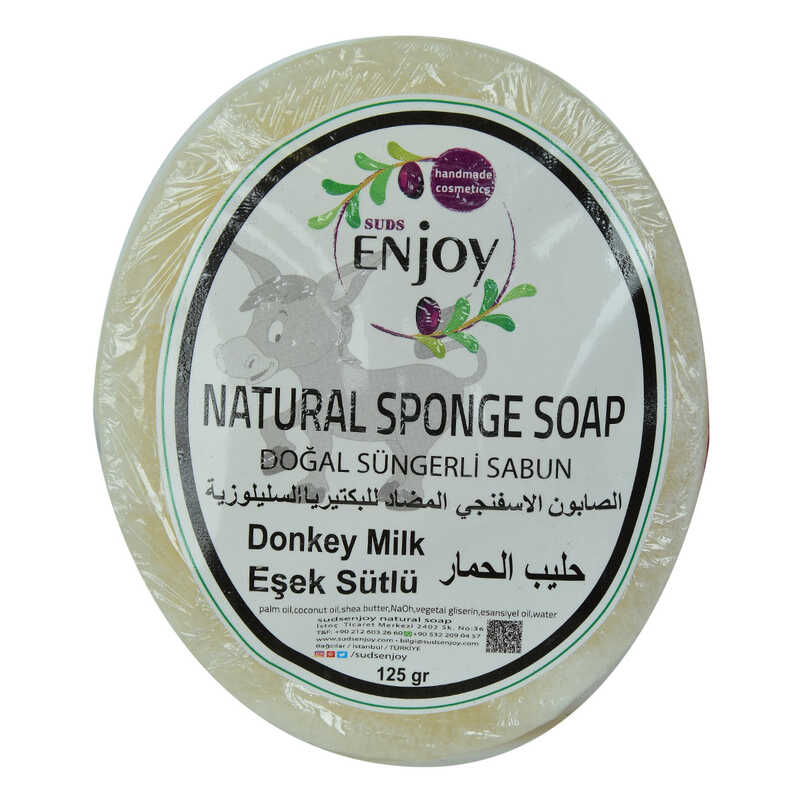 ENJOY DOĞAL SÜNGERLİ EŞEK SÜTÜ SABUNU