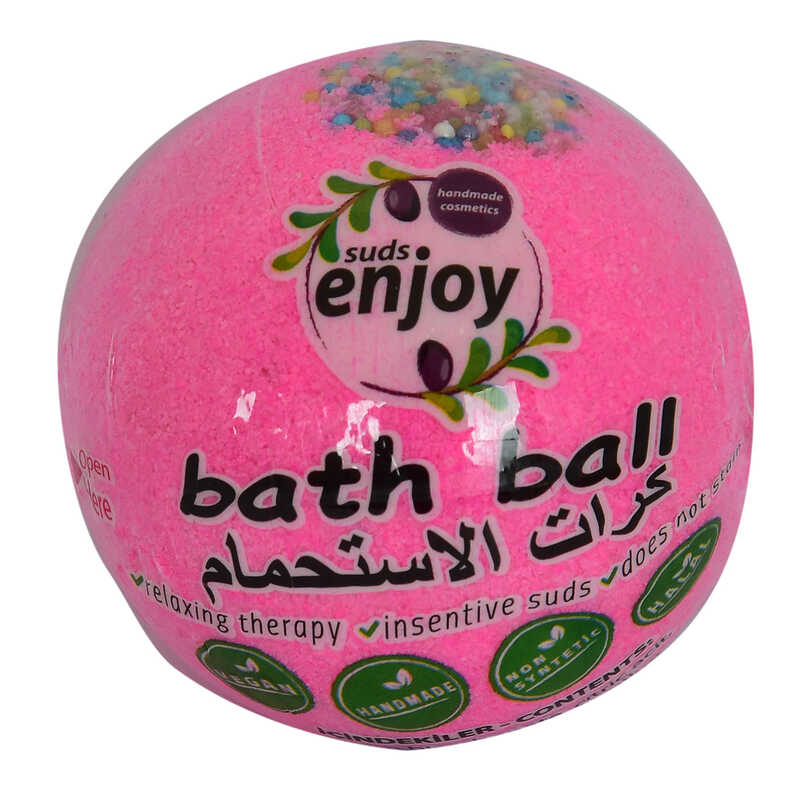 ENJOY PEMBE DÜŞLER EL YAPIMI BANYO KÜVET TOPU SABUNU PEMBE