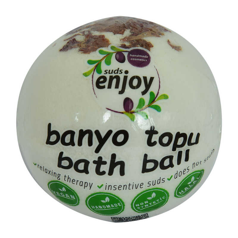 ENJOY BEYAZ GÜL EL YAPIMI BANYO KÜVET TOPU SABUNU BEYAZ