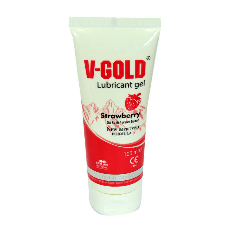 V-GOLD KAYGANLAŞTIRICI JEL ÇİLEKLİ SU BAZLI STRAWBERRY LUBRİCANT GEL