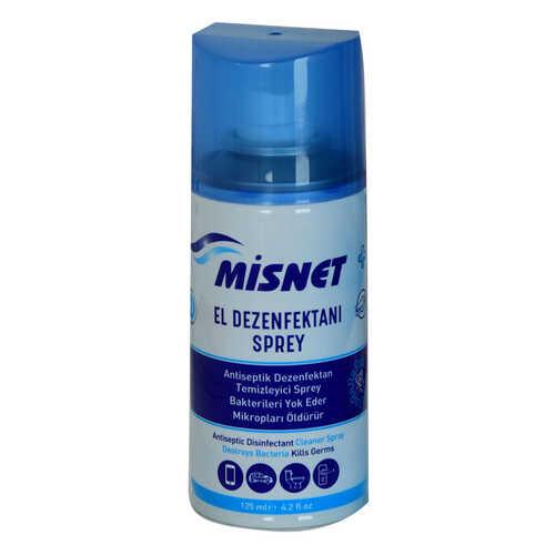 Misnet Antiseptik El Dezenfektan Temizleyici Sprey Yüzde 70 Alkollü 125 ML