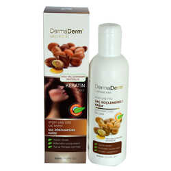 DermaDerm - Argan Yağı Özlü Saç Kremi Keratinli (Tuz ve Paraben İçermez) 500 ML (1)