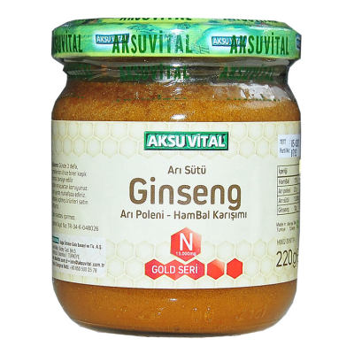 Aksuvital Arı Sütü Ginseng Polen Bal Karışımı 220 Gr