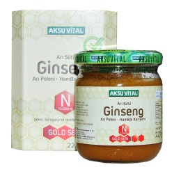 Aksuvital - Arı Sütü Ginseng Polen Bal Karışımı 220 Gr (1)