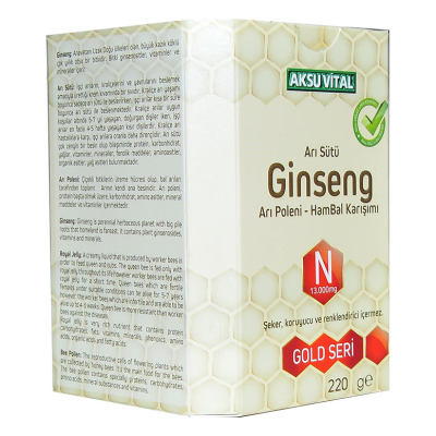 Aksuvital Arı Sütü Ginseng Polen Bal Karışımı 220 Gr