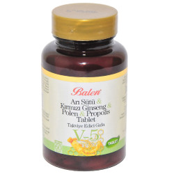 Arı Sütü & Kırmızı Ginseng & Polen & Propolis 60 Tablet - Thumbnail