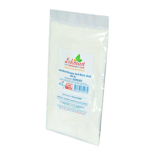 LokmanAVM Asit Borik Borasis Asit Boric Acid 100 Gr Paket