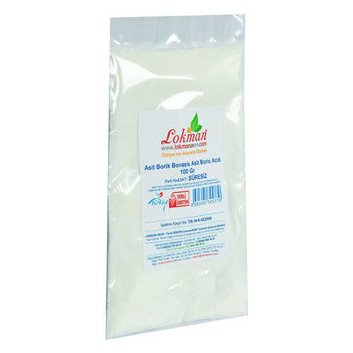 LokmanAVM Asit Borik Borasis Asit Boric Acid 100 Gr Paket