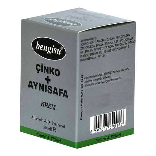 Bengisu Aynısafa + Çinko Bitkisel Krem Allantoin ve D- Panthenol 50 ML