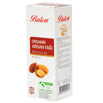 Balen Argan Yağı Organik Soğuk Pres 50 ML Cam Şişe