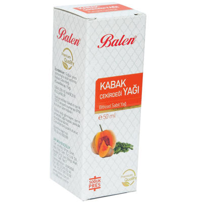 Balen Kabak Çekirdeği Yağı Soğuk Pres 50 ML Cam Şişe