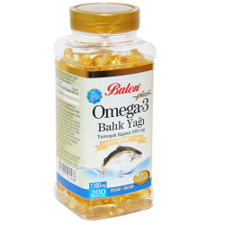 Omega 3 Plus+ Balık Yağı Yumuşak 200 Kapsül - Thumbnail