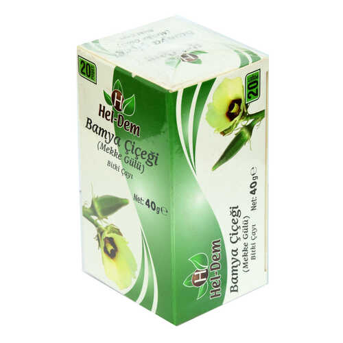 Hel-Dem Bamya Çiçeği Mekke Gülü Bitki Çayı 2 Gr x 20 Süzen Poşet 40 Gr