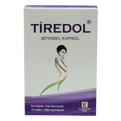 Tiredol Bitkisel Kapsül 10 X 500 Mg