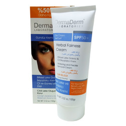 DermaDerm - Bitkisel Leke Giderici Cilt Beyazlatıcı Gündüz Kremi Güneş Koruma SPF 50+ 100 Gr (1)