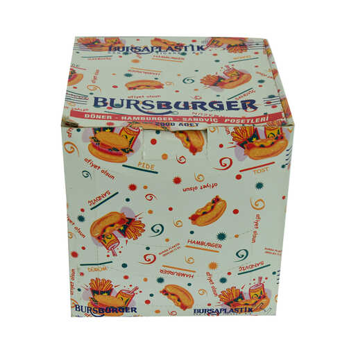 Bursa Plastik Bursburger Döner Hamburger Sandviç Hışır Poşeti 13X14 2000 Adet
