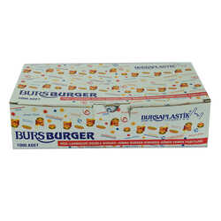 Bursa Plastik - Bursburger Pide Lahmacun Burger Kokoreç Döner Ekmek Hışır Poşeti 13X26 1000 Adet (1)