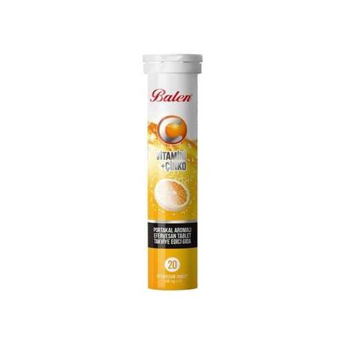 C Vitamini Çinko Portakal Aromalı Efervesan 3600 Mg X 20 Tablet - 1