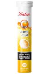 C Vitamini Çinko Portakal Aromalı Efervesan 3600 Mg X 20 Tablet (1)