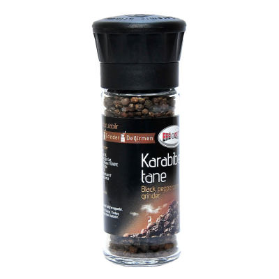 Bağdat Baharat Cam Değirmenli Doğal Tane Karabiber 50 Gr