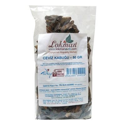 LokmanAVM Ceviz Kabuğu Doğal 50 Gr Paket