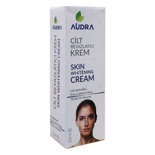 Audra Cilt Beyazlatıcı Aydınlatıcı Krem 50 ML Koyu Lekelere Karşı 30 Spf Uv Koruma