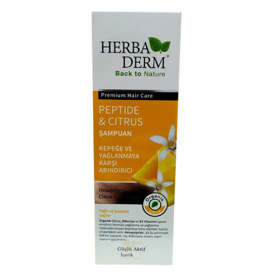 HerbaDerm Citrus Şampuanı Kepeğe ve Yağlanmaya Karşı Arındırıcı 330 ML