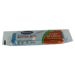 Çöp Torbası Büyük Boy 65x80Cm 70Gr 14Mikron 50Lt Mavi Rulo 10 Adet - Thumbnail