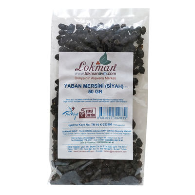 LokmanAVM Doğal Acı Yaban Mersini Siyah 50 Gr Paket